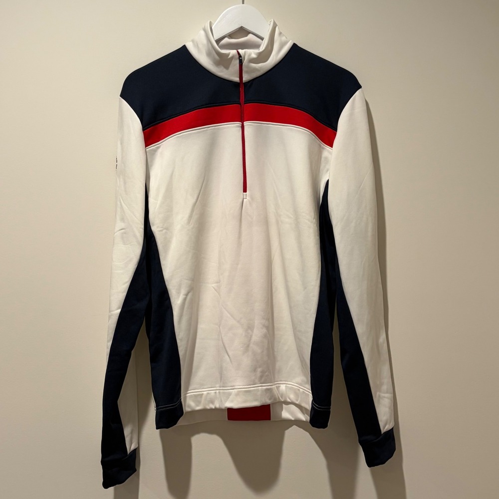 Galvin Green Mens 1/4 Zip Golf Pullover White Navy Red Colorblock GA000241 L